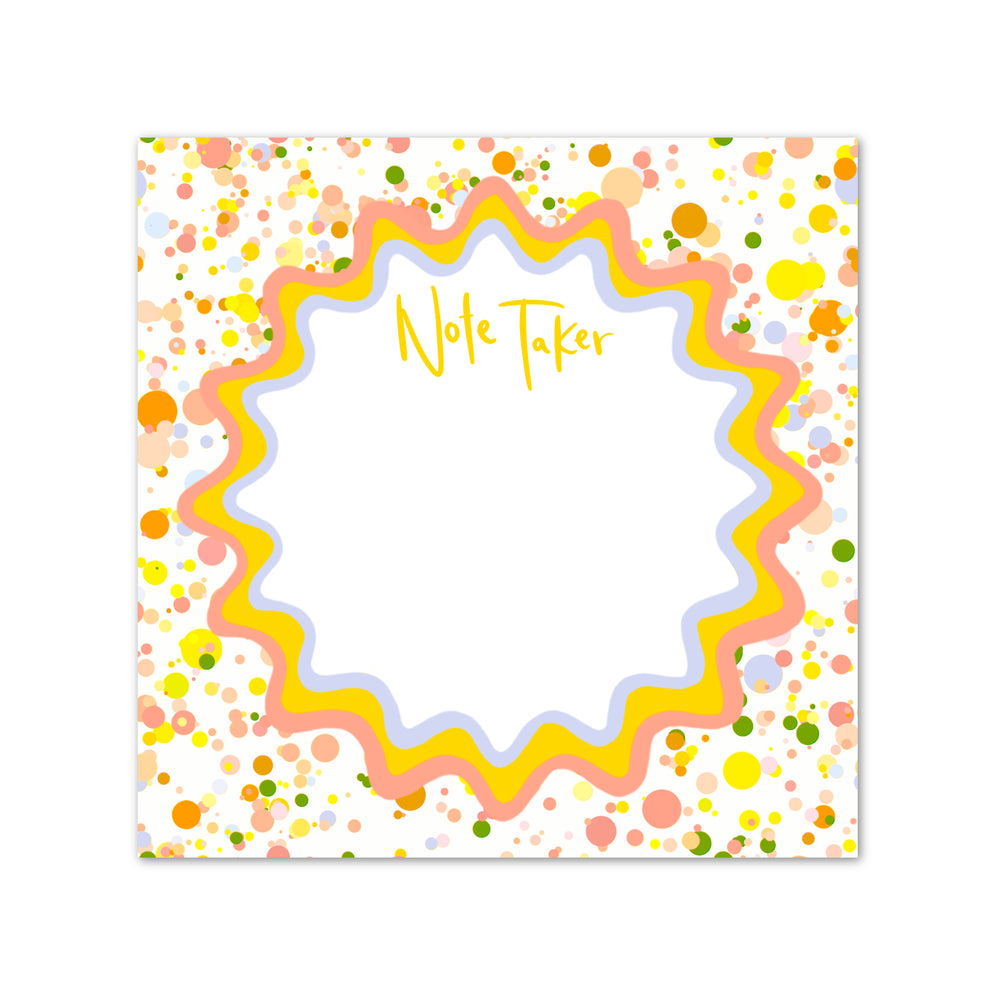 Sunny Splatter Notepad in Sunshine
