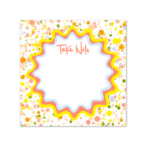 Sunny Splatter Notepad in in Lemon