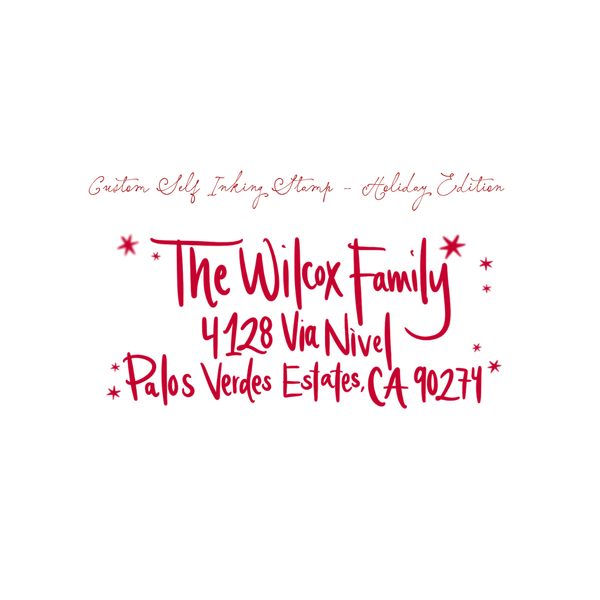 Custom Fête Papier Self Inking Stamp - Holiday Edition