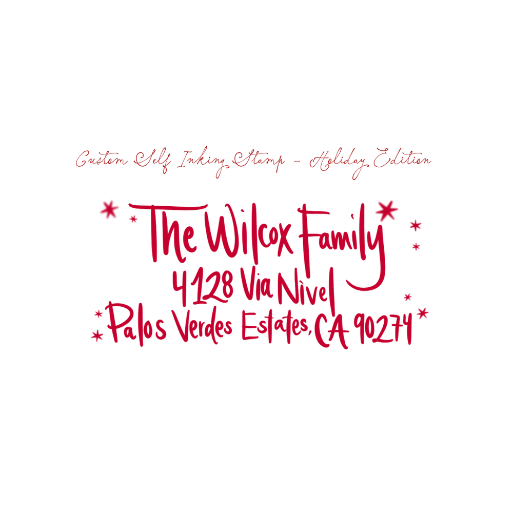 Custom Fête Papier Self Inking Stamp - Holiday Edition