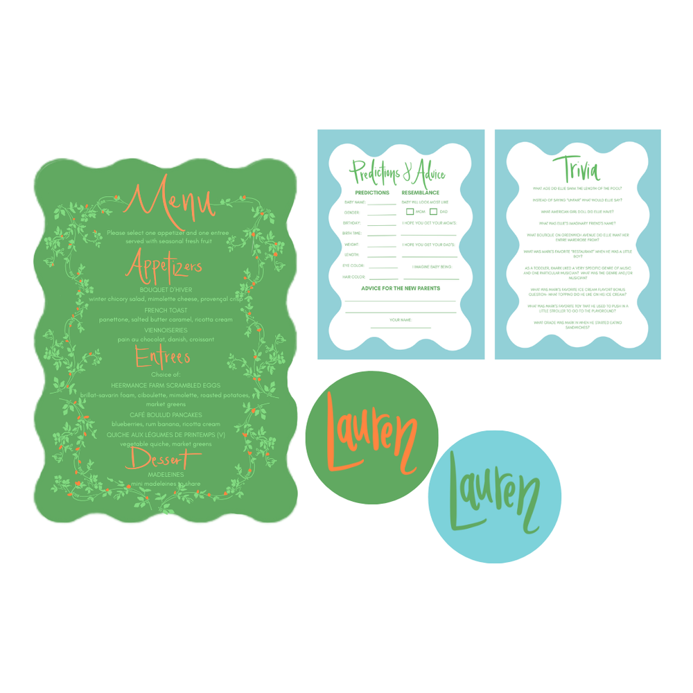 Digital Menus / Itineraries