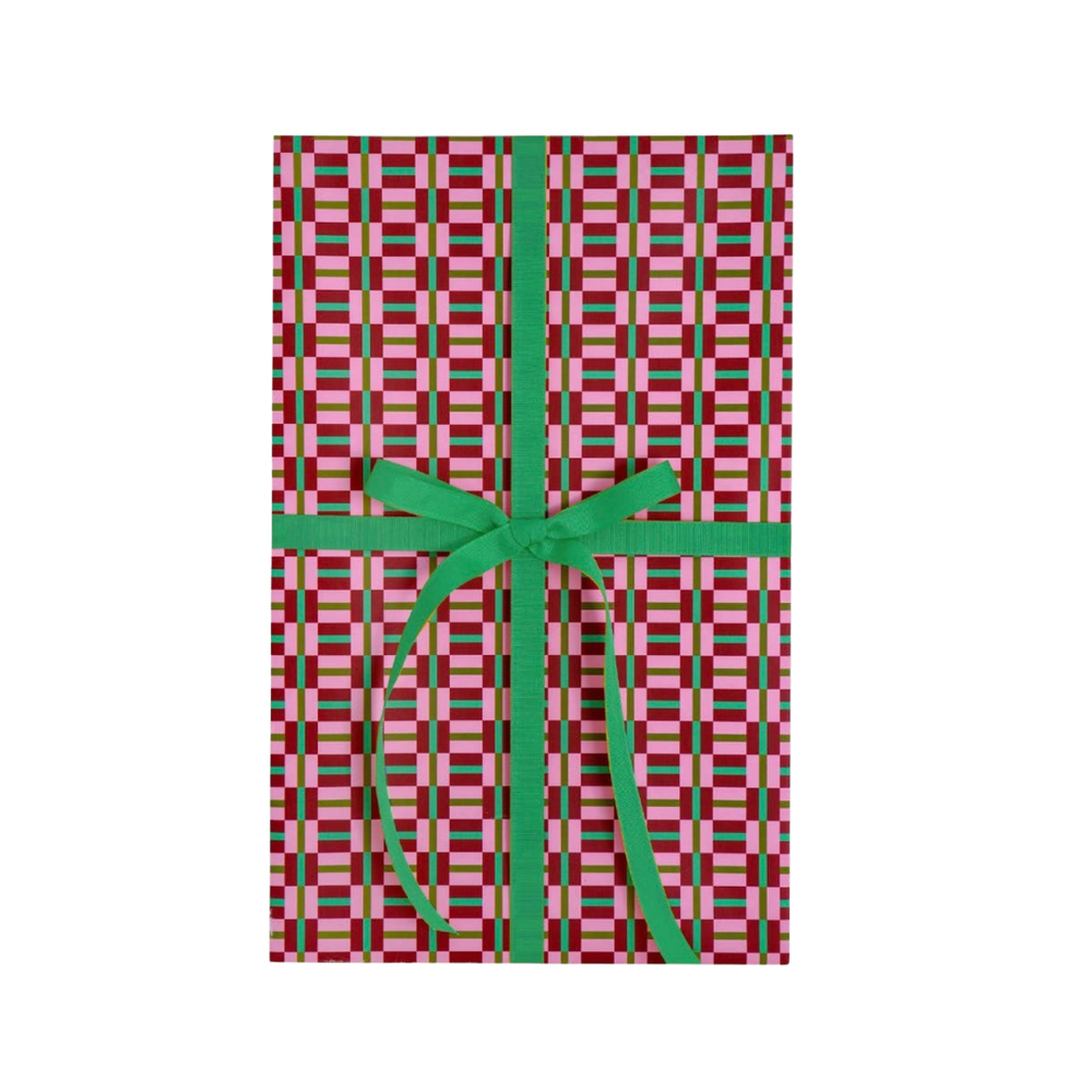 Holiday Berry Plaid Gift Wrap