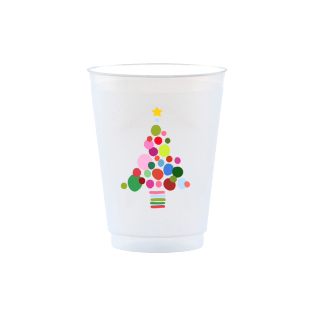 Dot Christmas Tree Frost Flex Cups