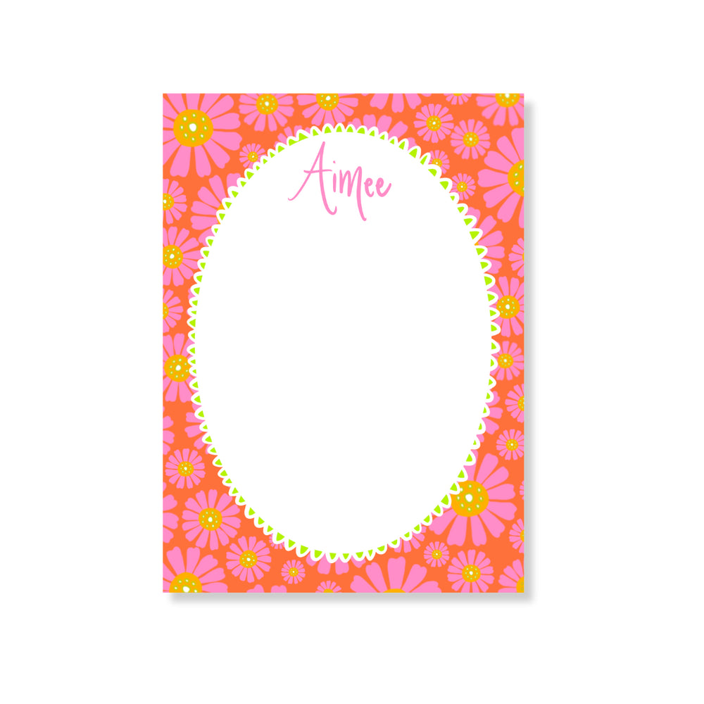 Goldbug Notepad in Floral