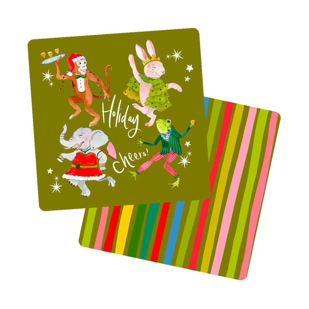 Holiday Cheers! Party Animal Coasters