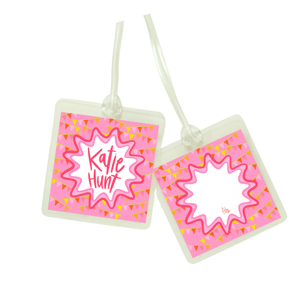 Pendant Bag Tag in Bubblegum