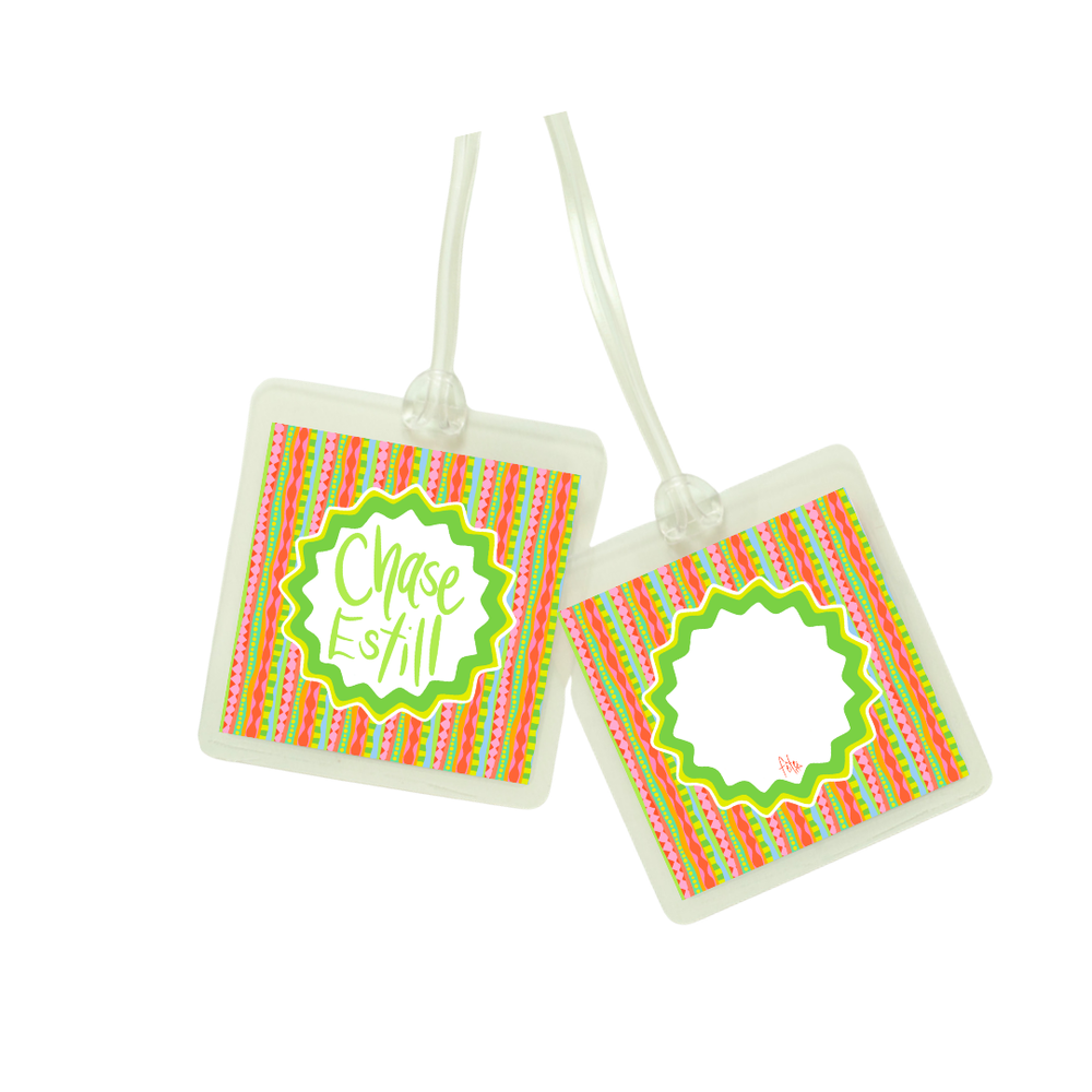 Zig Zag Stripe Bag Tag
