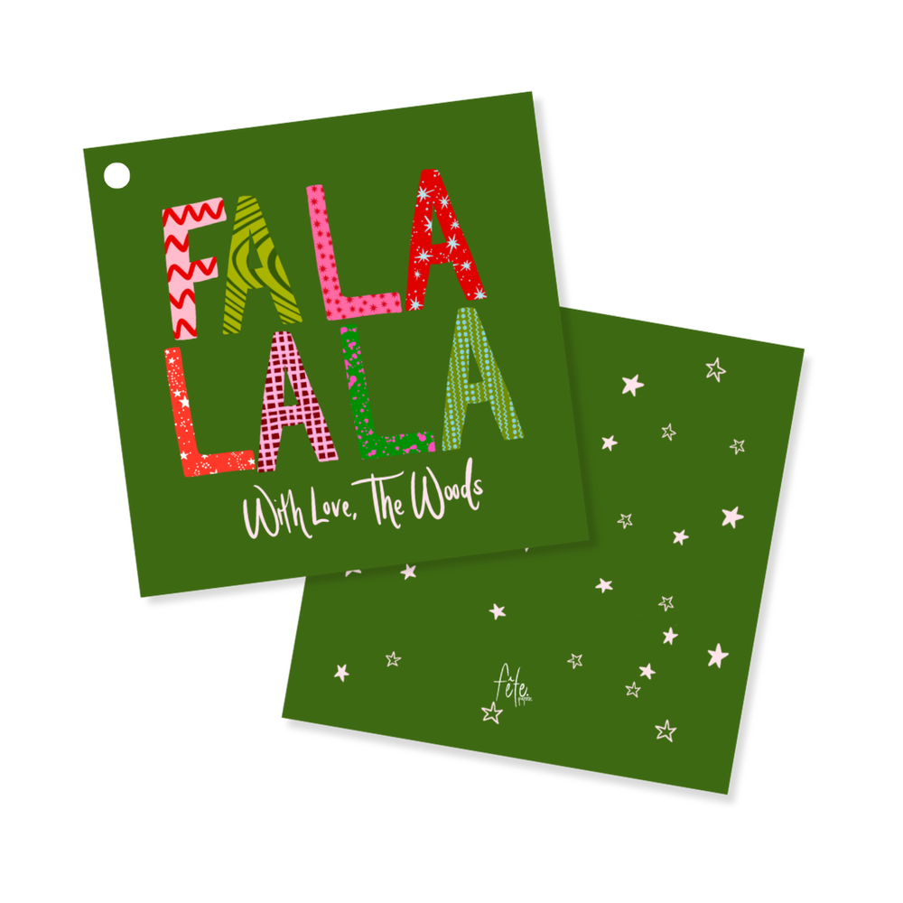 Fa La La La Gift Tags in Green