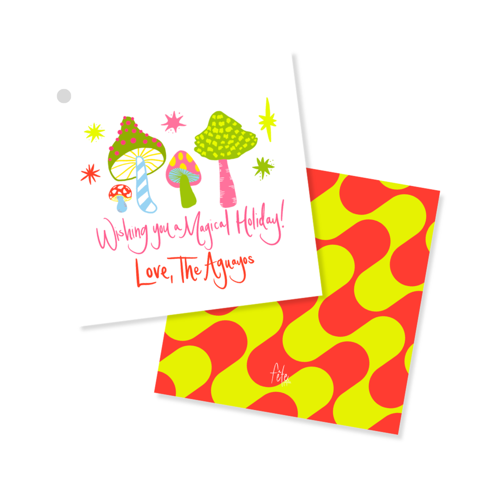 Magical Mushroom Holiday Gift Tags