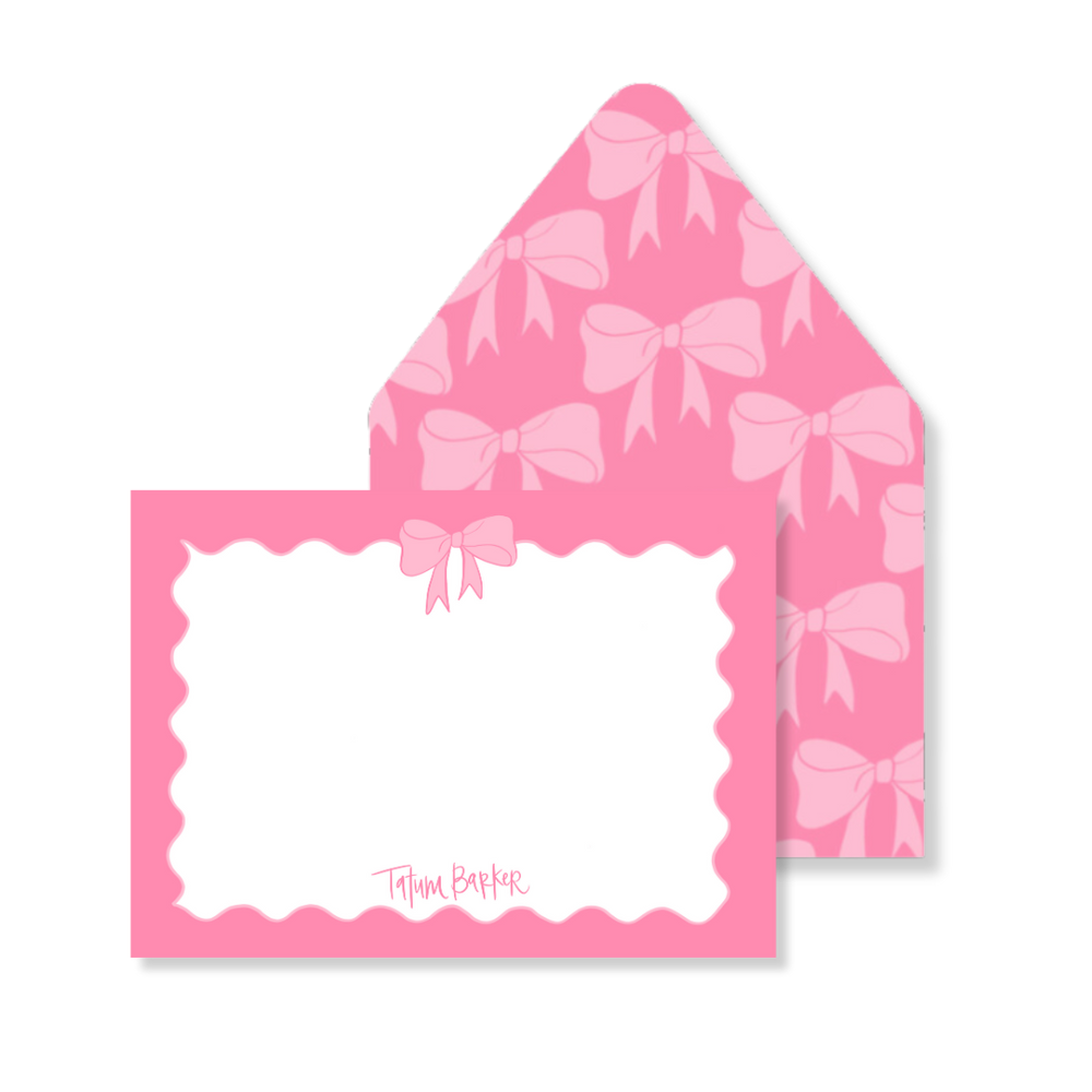 Icon Bar: Pink Bows Stationery