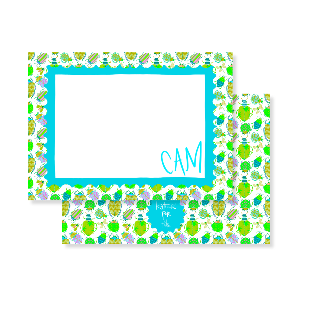 Busy Bugs Stationery in Blue