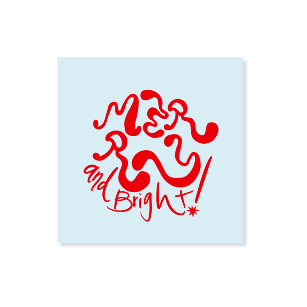 Groovy Merry & Bright Stickers in Blue