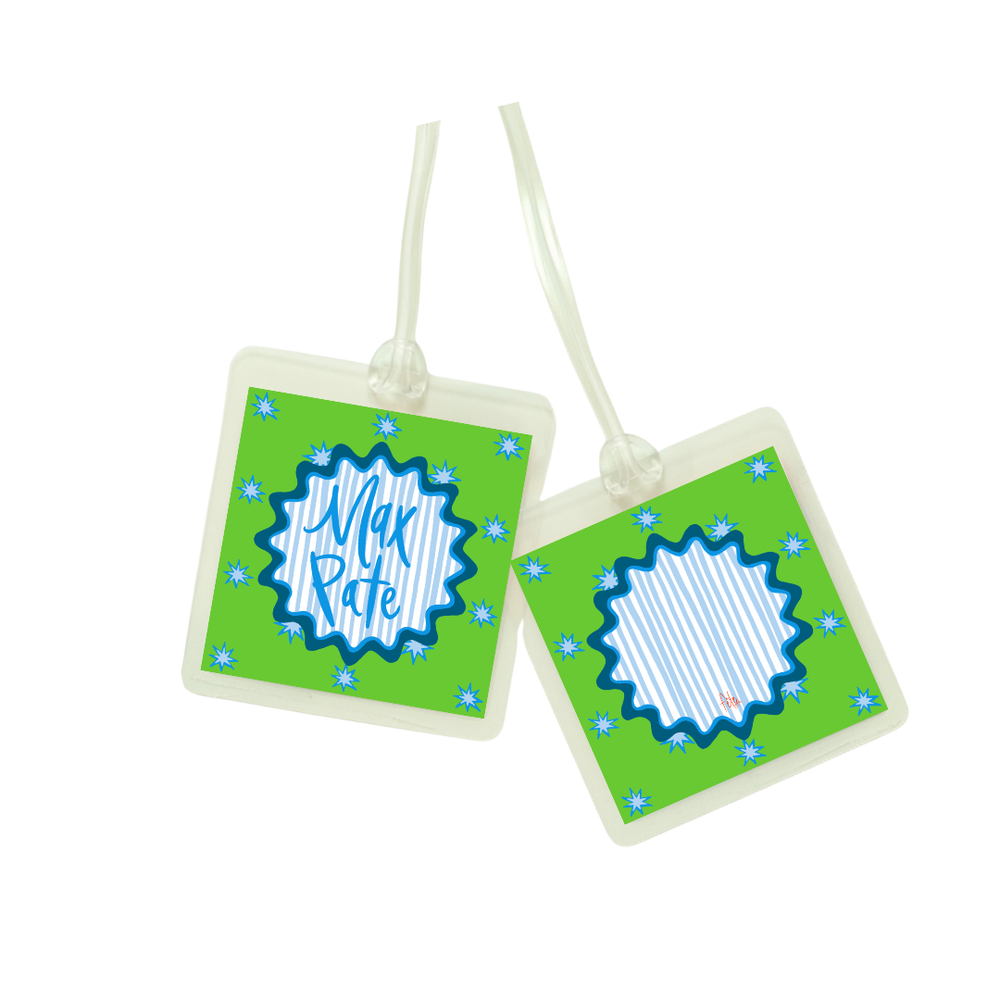 Starburst Bag Tag in Green