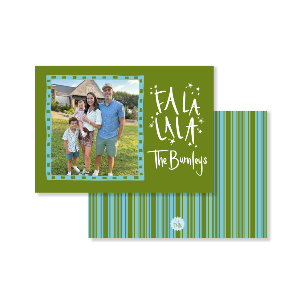 Breezy Fa La La La Horizontal Christmas Cards