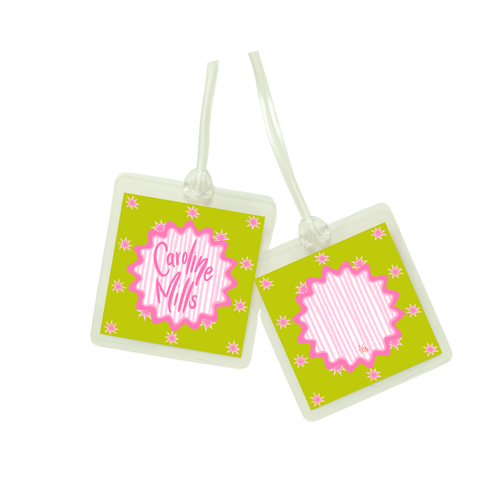 Starburst Bag Tag in Pink