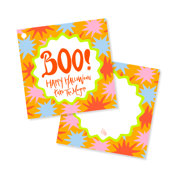 Boo! Halloween Starburst Gift Tags