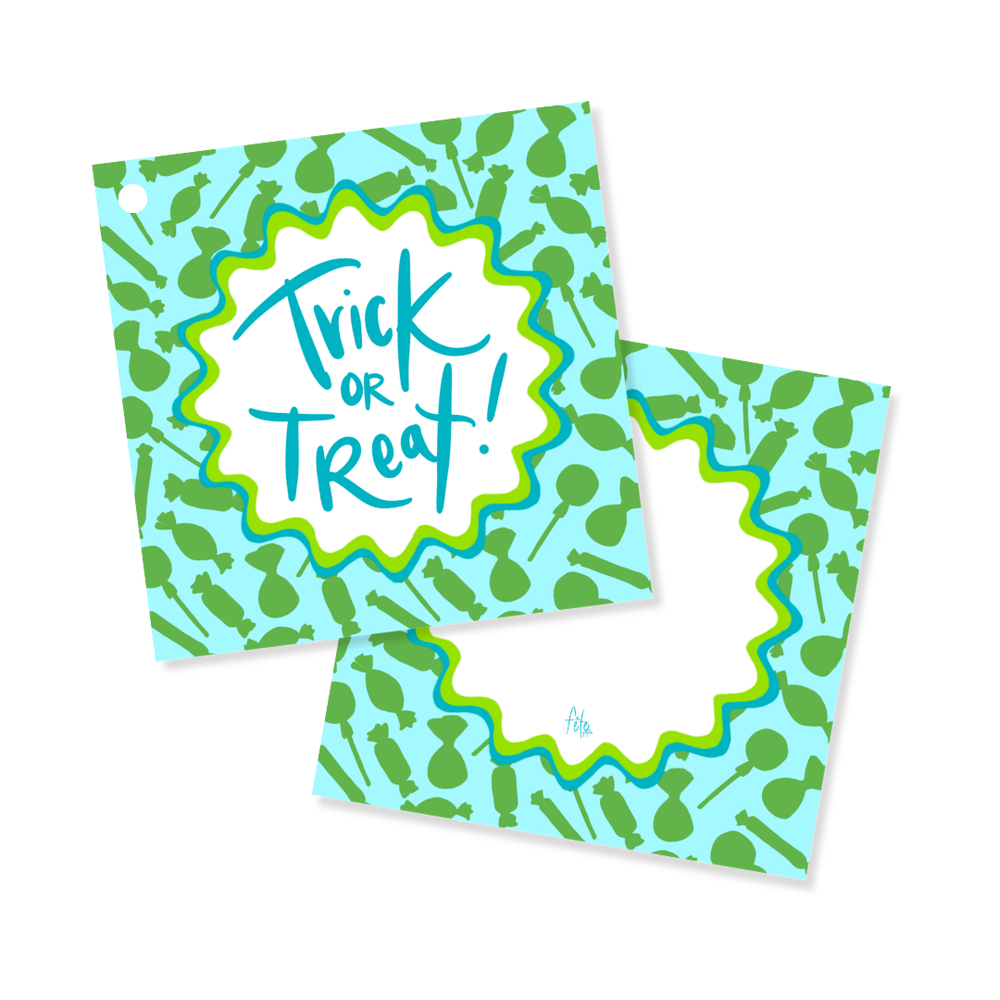 Halloween Candy Gift Tags in Blue
