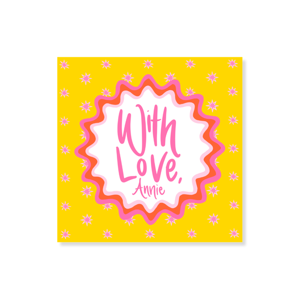 Back To School Starburst Stickers in Lemon