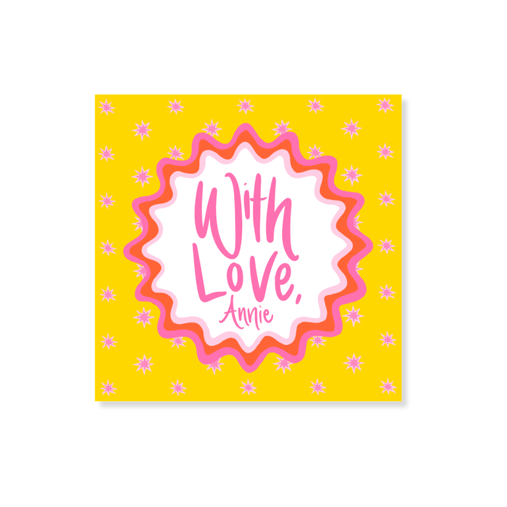 Back To School Starburst Stickers in Lemon