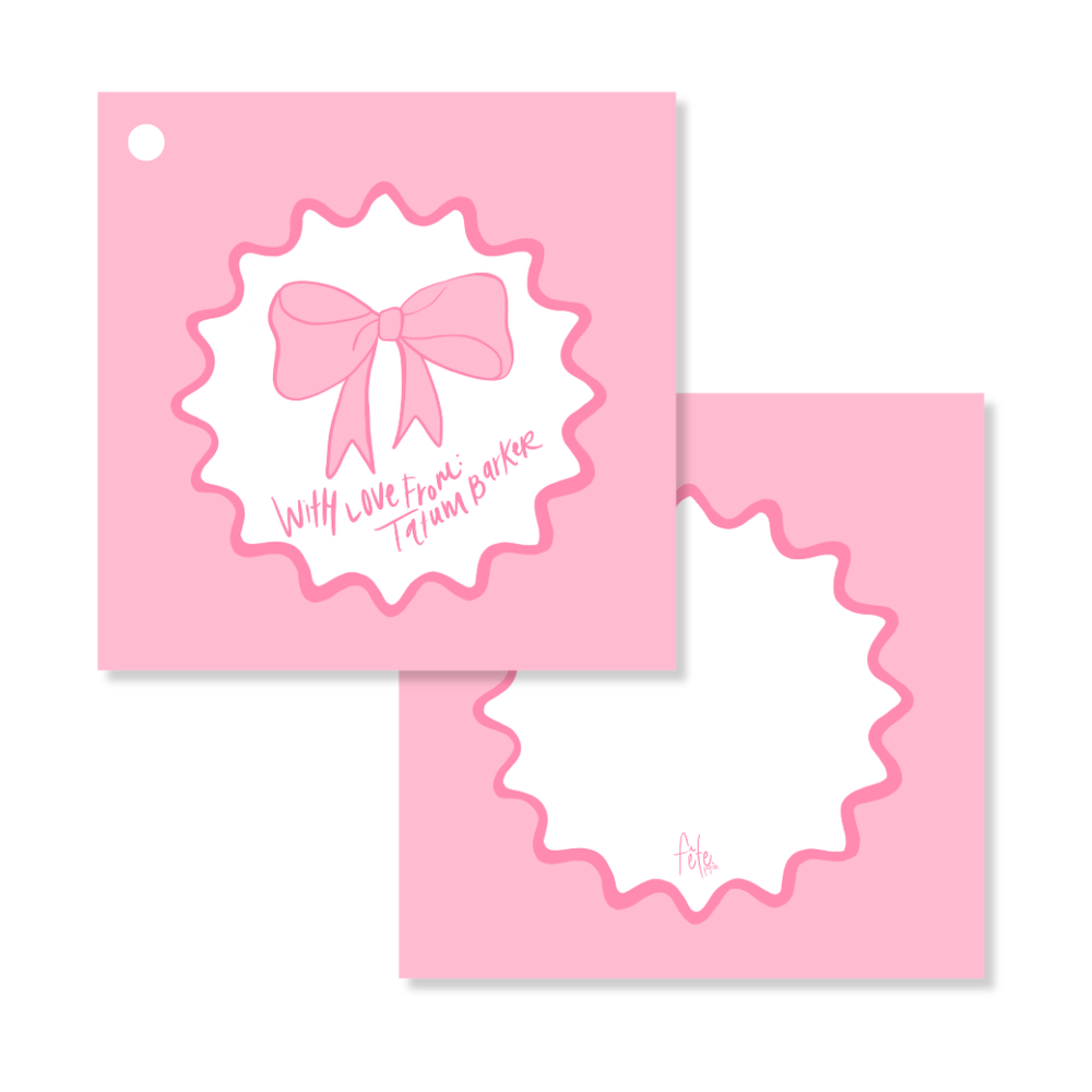 Icon Bar: Pink Bow Tags