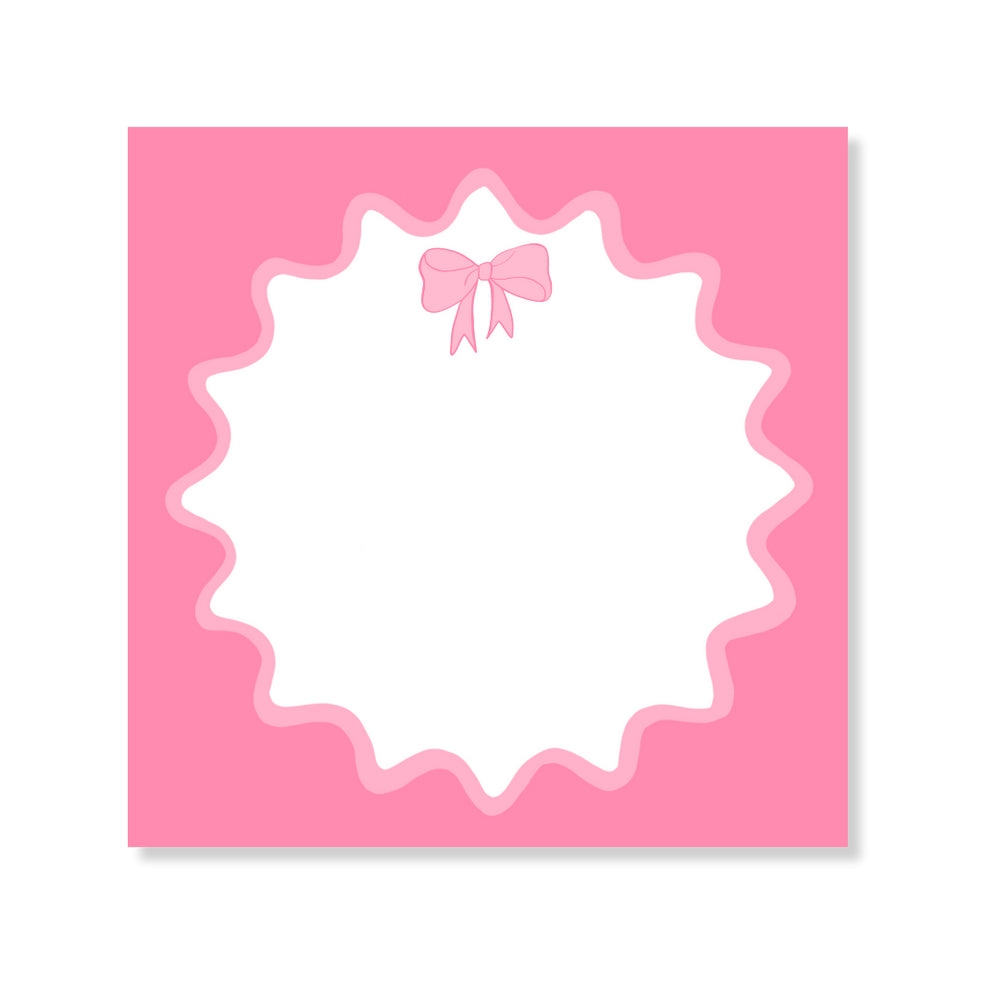 Icon Bar: Pink Bow Notepad