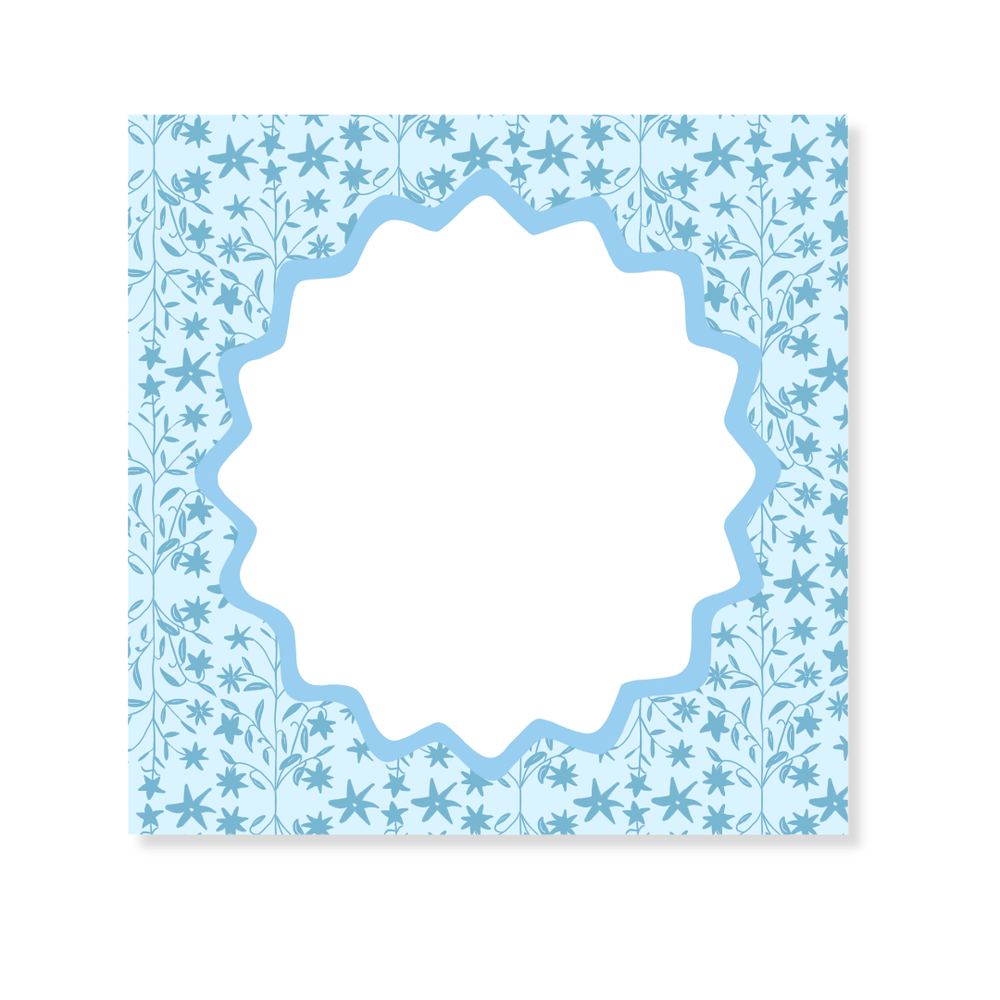 Sample Sale: Blue Garden of Fête Notepad _ 50 Page