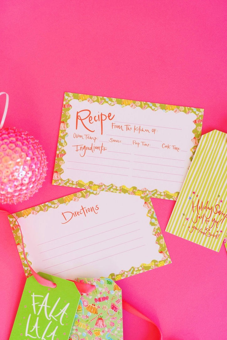 Jill Delavan for Fête Papier Holiday Sweets Recipe Cards