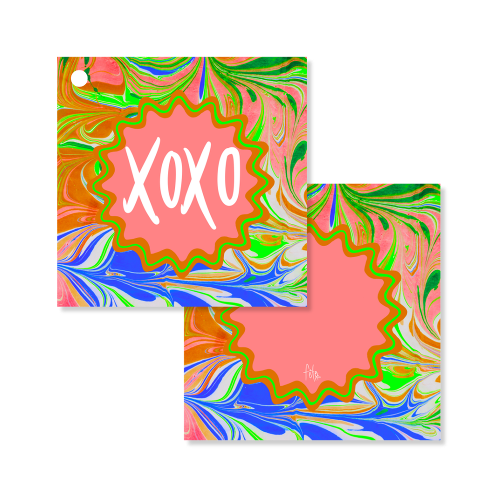 Marble Tags in Watermelon