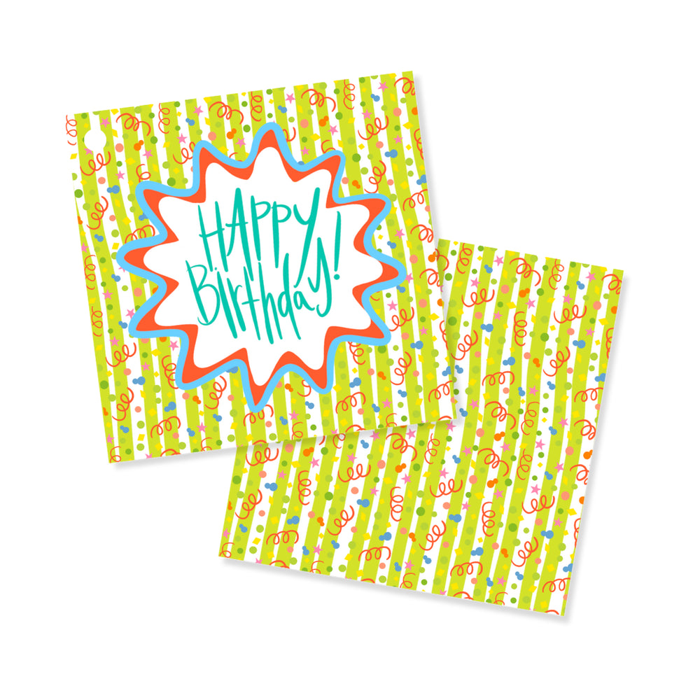 Happy Birthday Gift Tags in Lime
