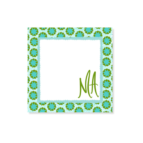 Marbled Tray + 200 Page Notepad in Greens