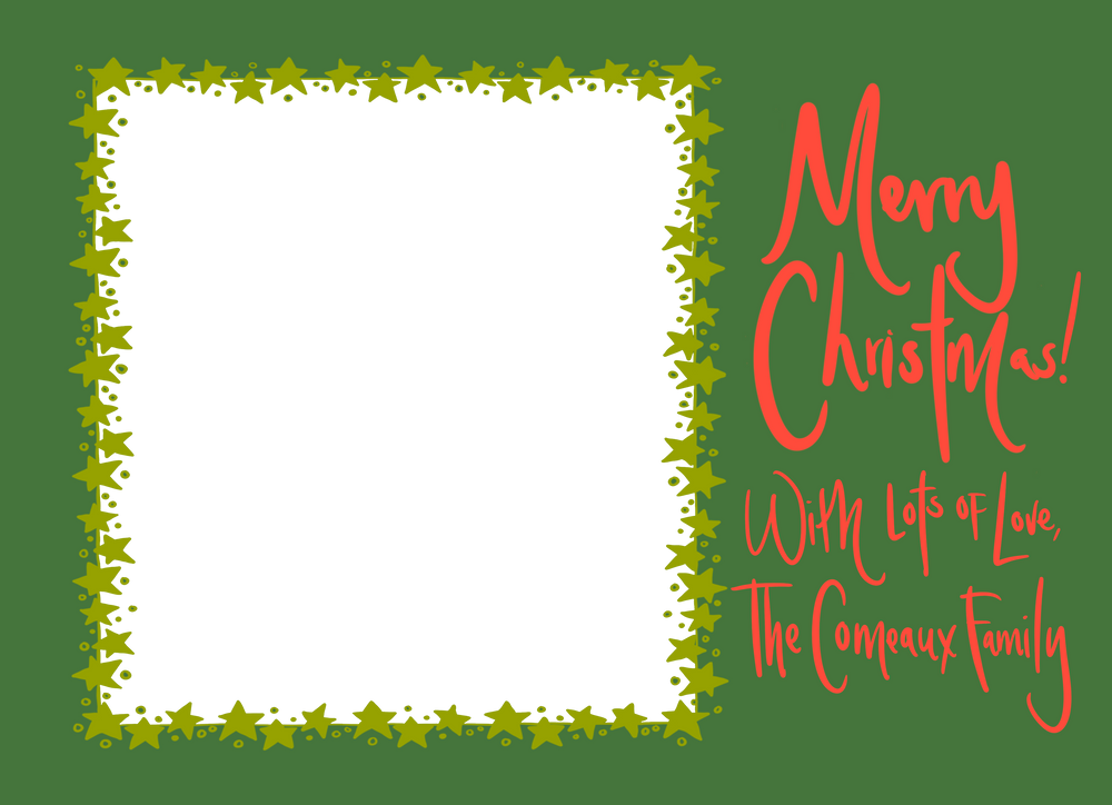 Festive Stars Horizontal Christmas Cards
