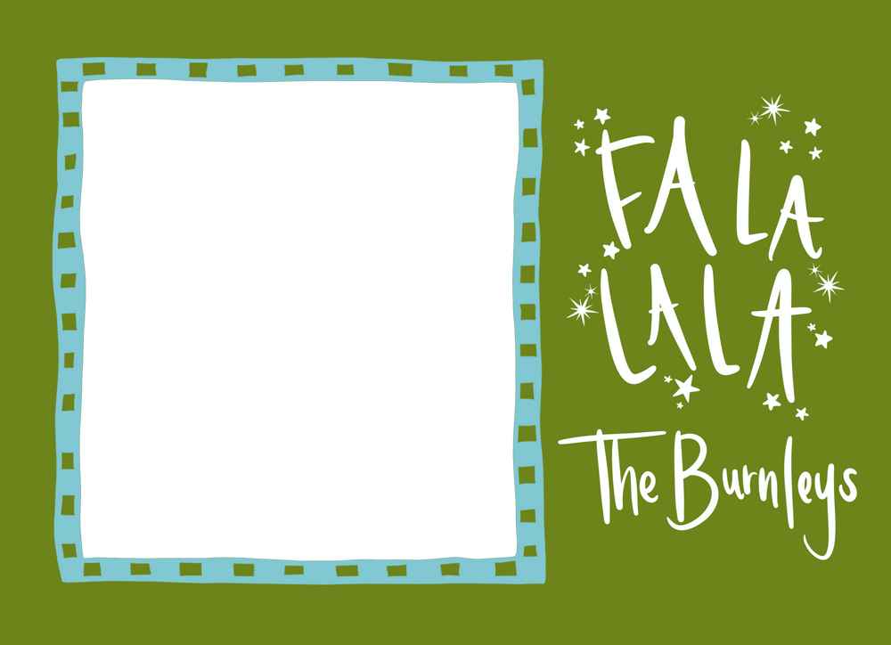 Breezy Fa La La La Horizontal Christmas Cards