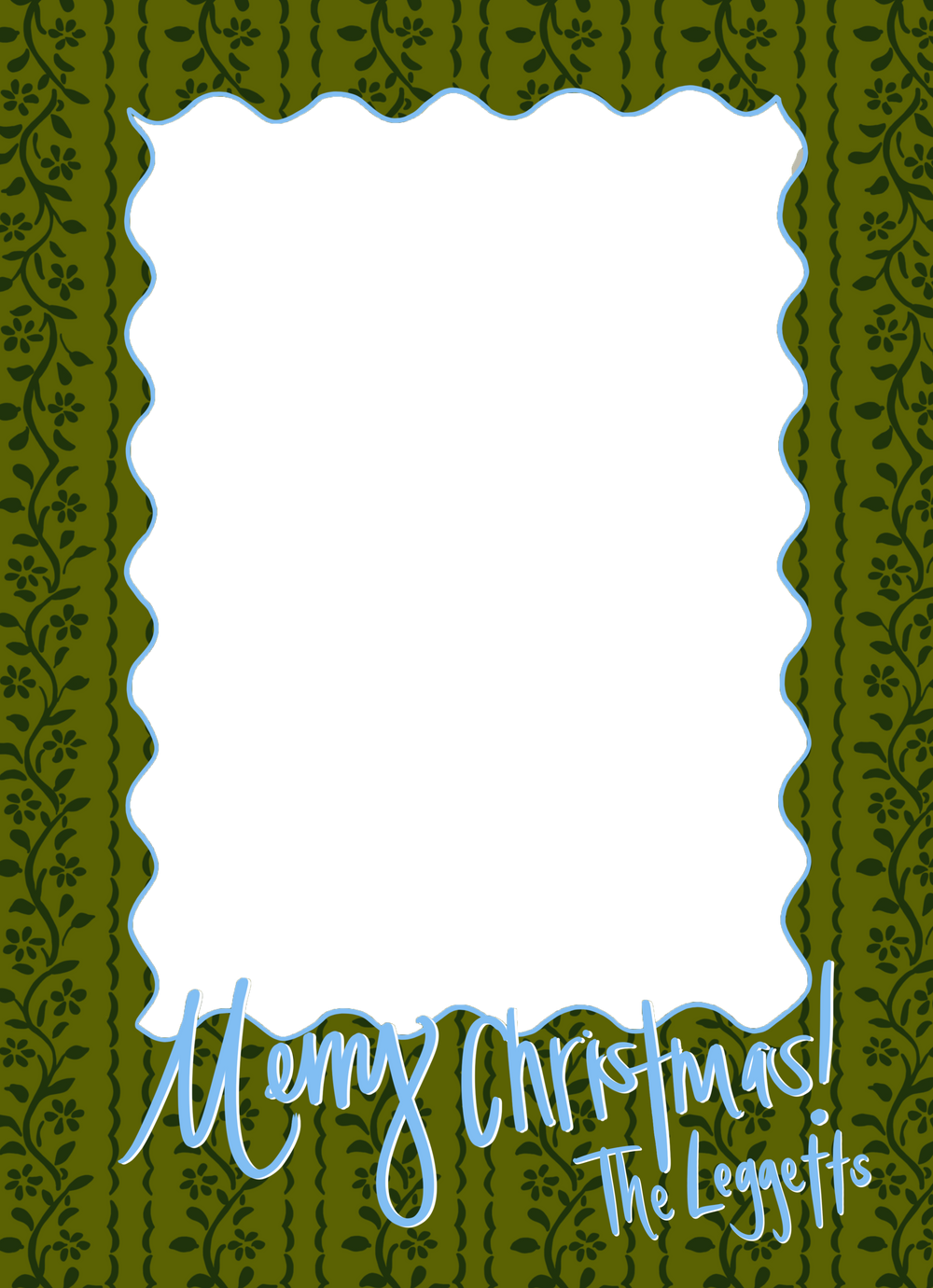 OG Green Floral Vine Christmas Cards