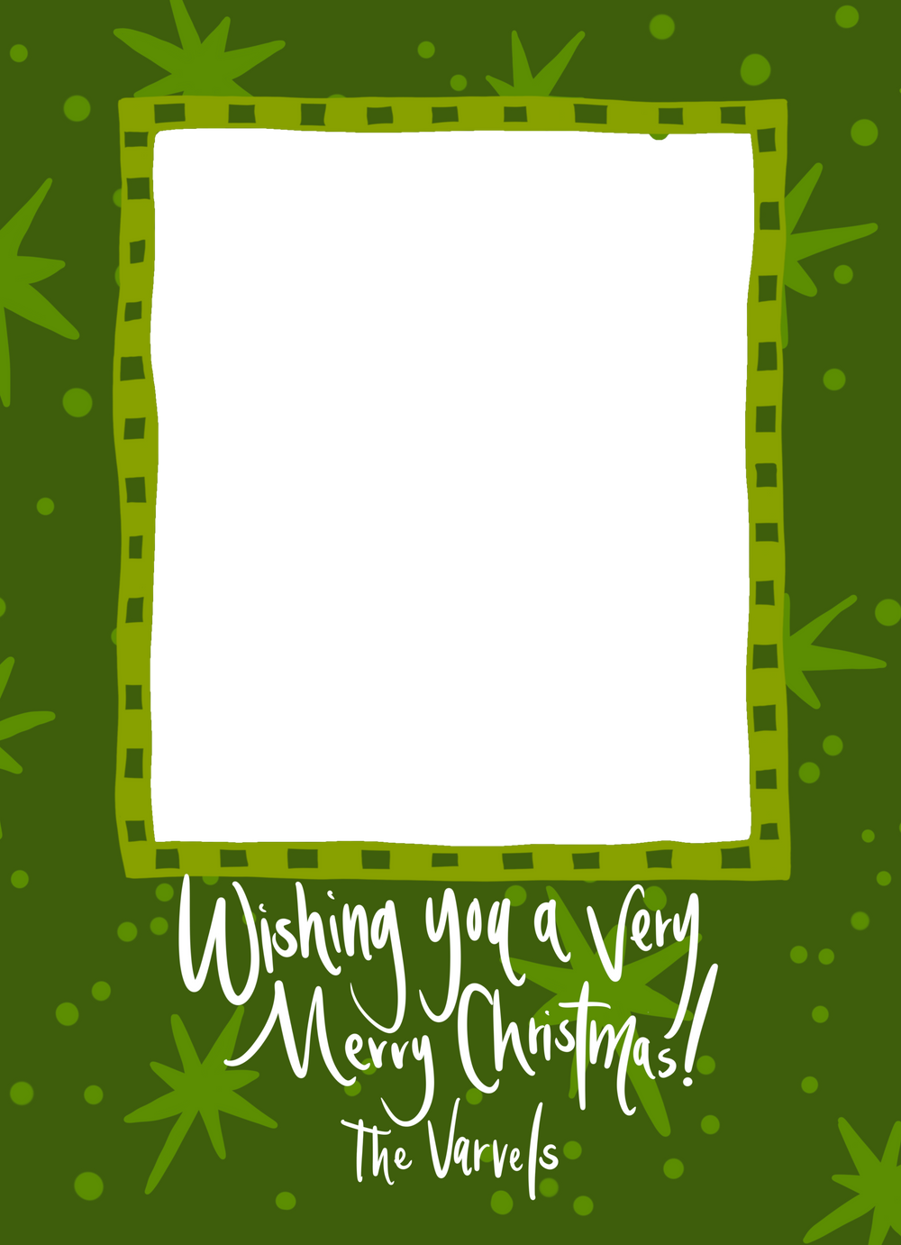 Green Shooting Stars Christmas Cards