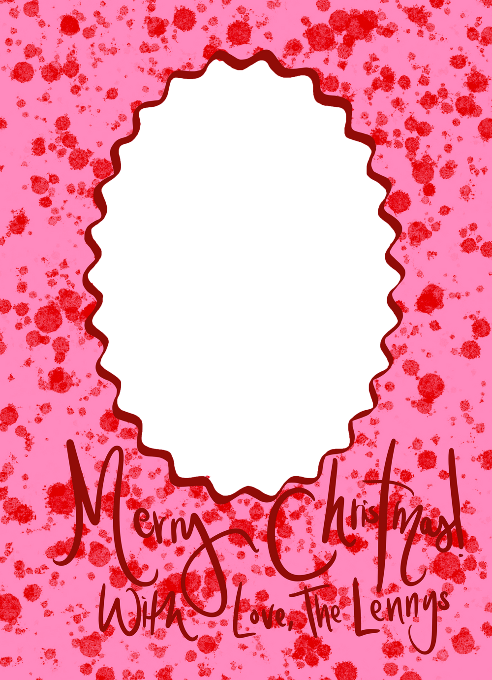 Pink Splatter Christmas Cards