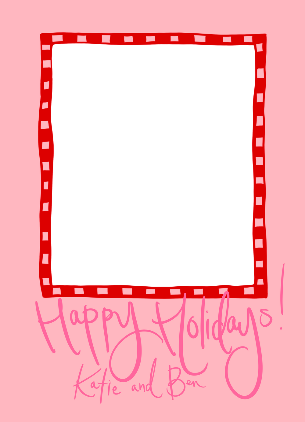 Candy Land Marbled Christmas Card in Pink
