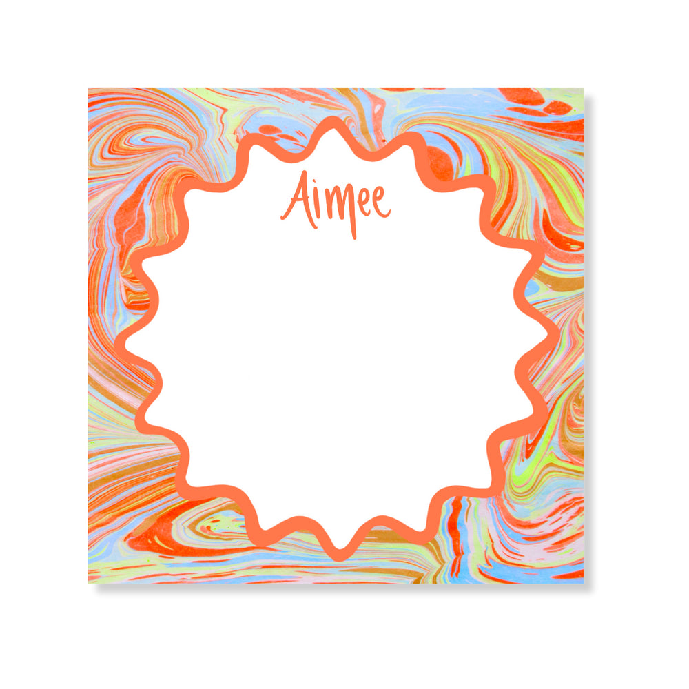 Marble Notepad in Sherbet