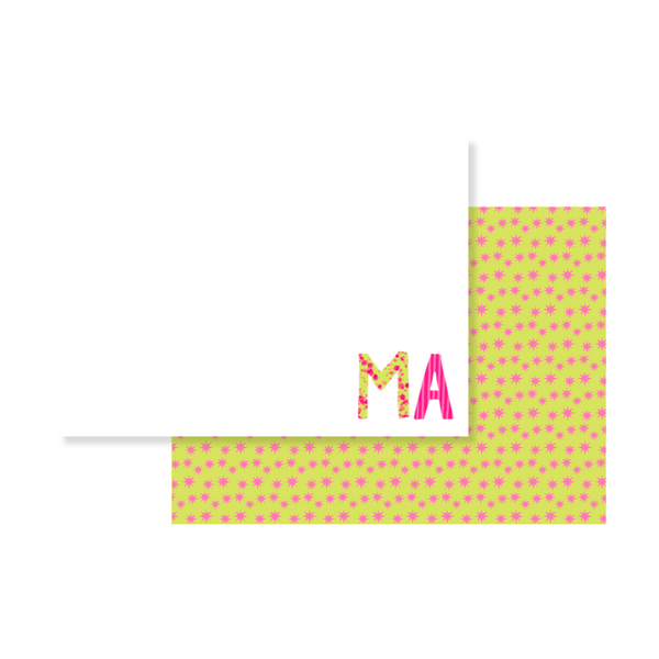 Alphabet Star Classics Stationery in Lime