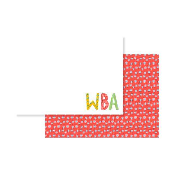 Alphabet Star Classics Stationery in Red