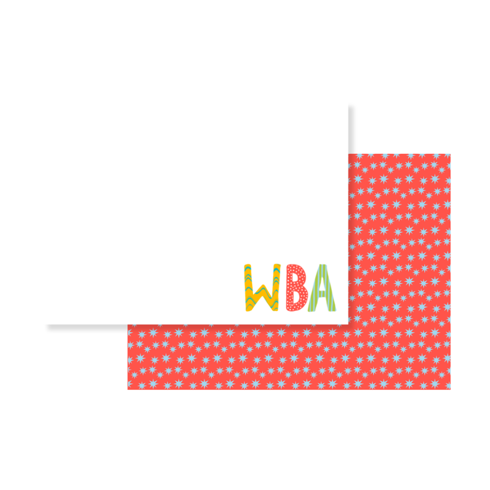 Alphabet Star Classics Stationery in Red