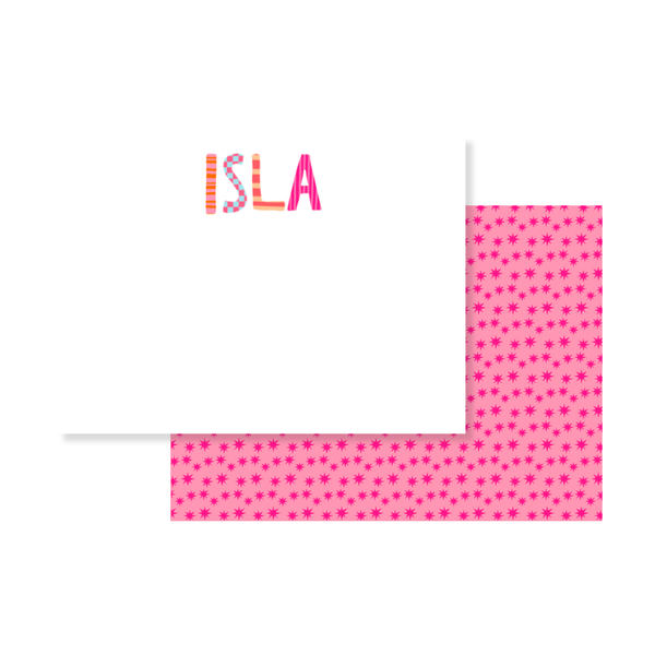 Alphabet Star Classics Stationery in Pink