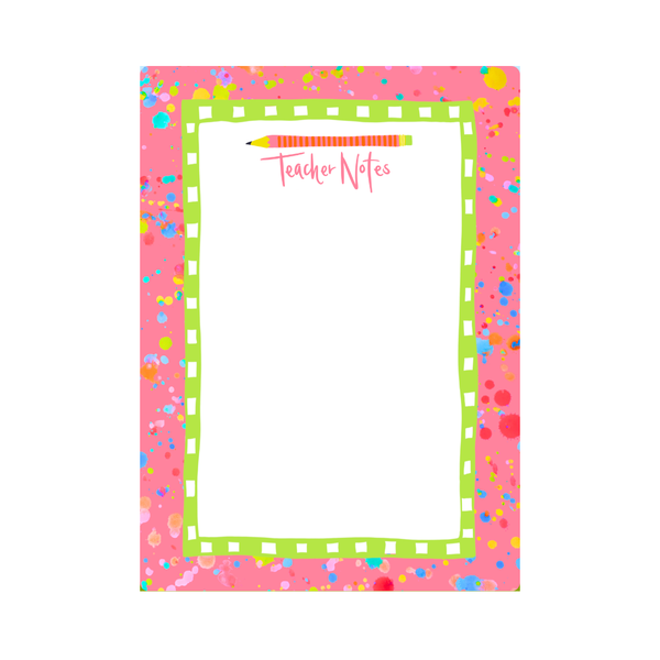 Splatter Pencil Notepad in Watermelon
