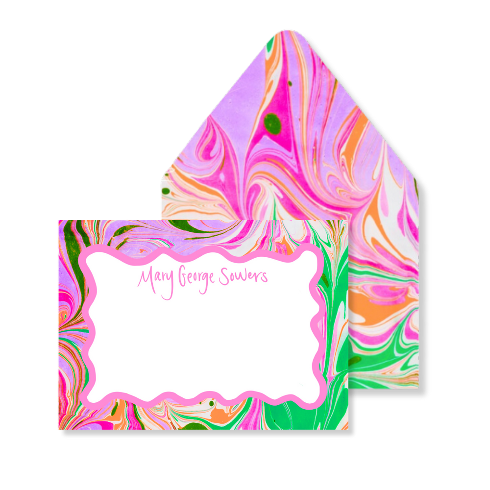 Marble Stationery in Rose