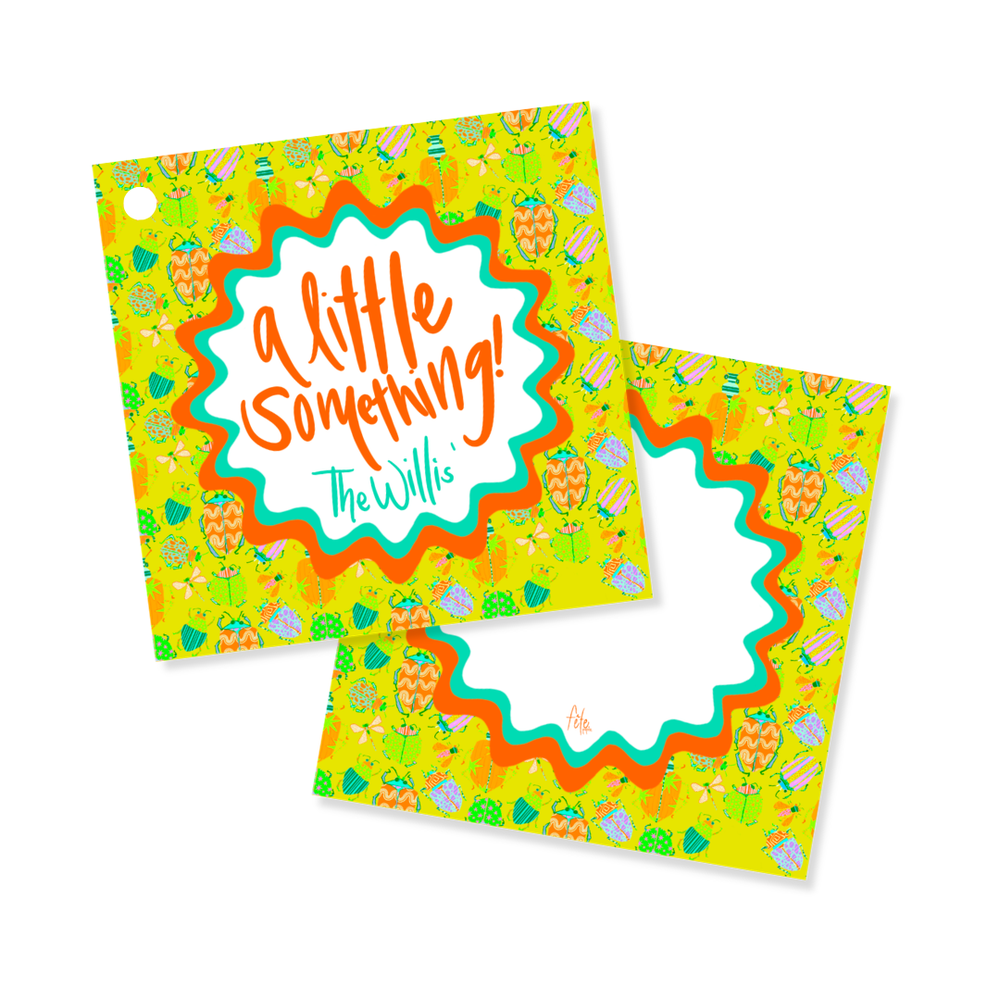 Busy Bugs Gift Tags in Yellow