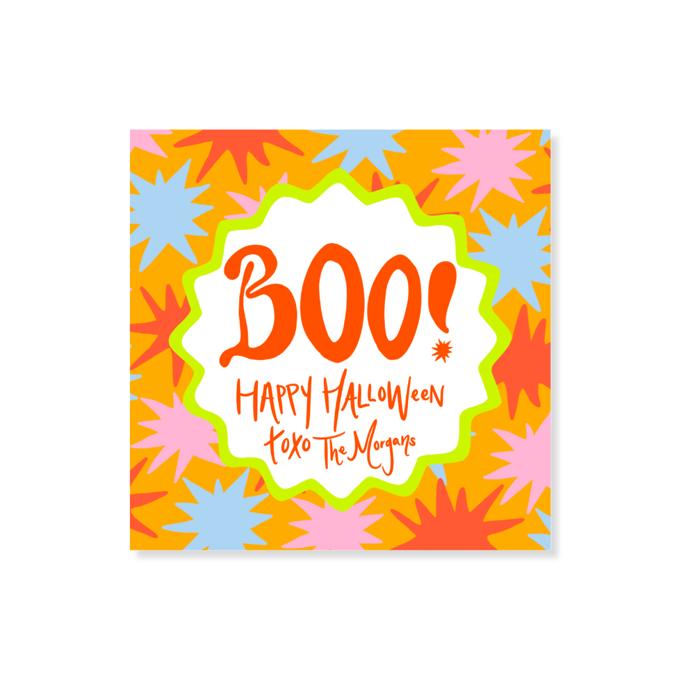 Boo! Halloween Starburst Gift Stickers