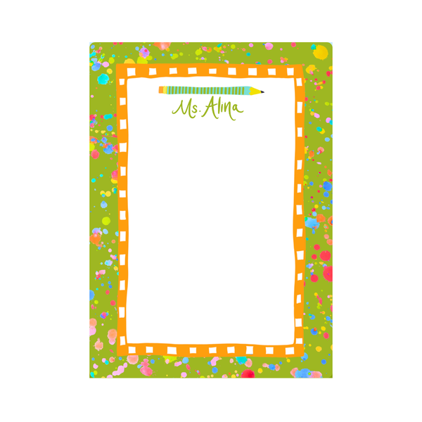 Splatter Pencil Notepad in Grass