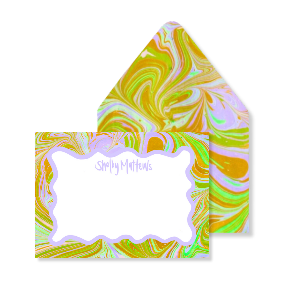 Marble Stationery in Lavender