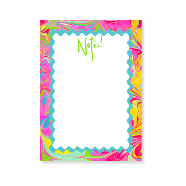 Groovy Marble Punch Notepad