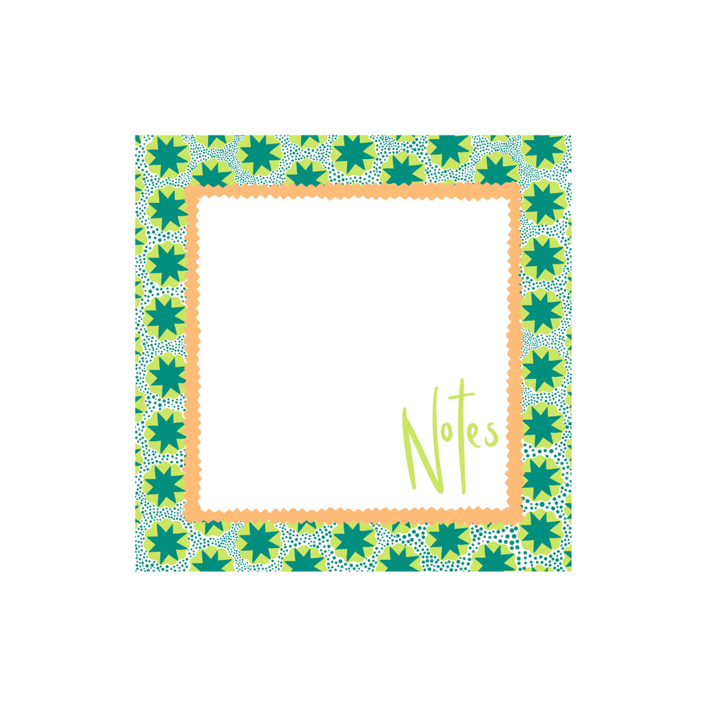 Marbled Tray + 200 Page Notepad in Green & Creamsicle