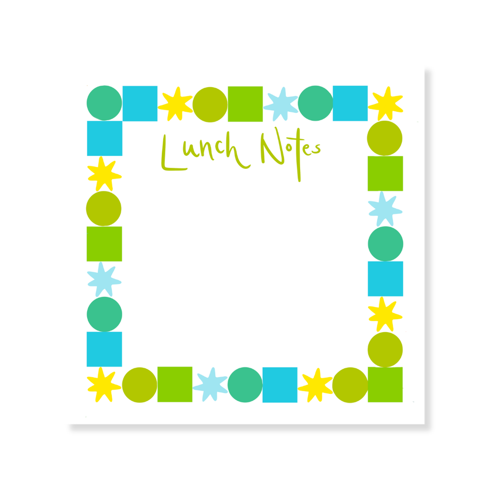 Lunch Box Notepad in Blue & Green